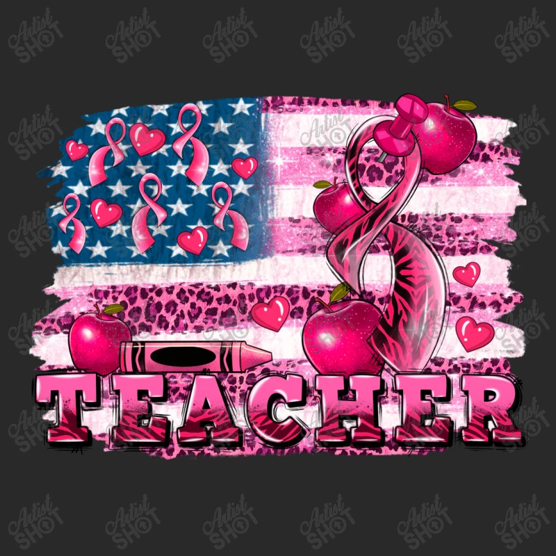 Teacher American Cancer Flag Toddler T-shirt - Image 3