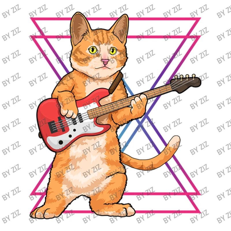 Bass Music Cat Rock Kitty Bass Guitar Player Gifts Youth Tee - Image 5