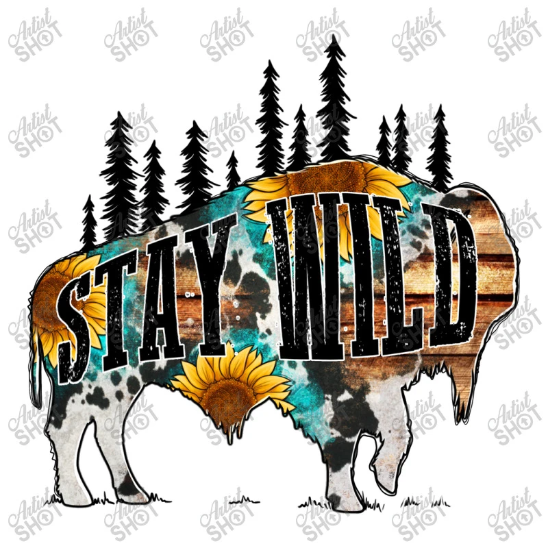 Stay Wild Western Bison Youth Hoodie - Image 5