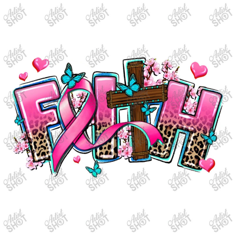 Cancer Faith Cross Youth Tee - Image 5