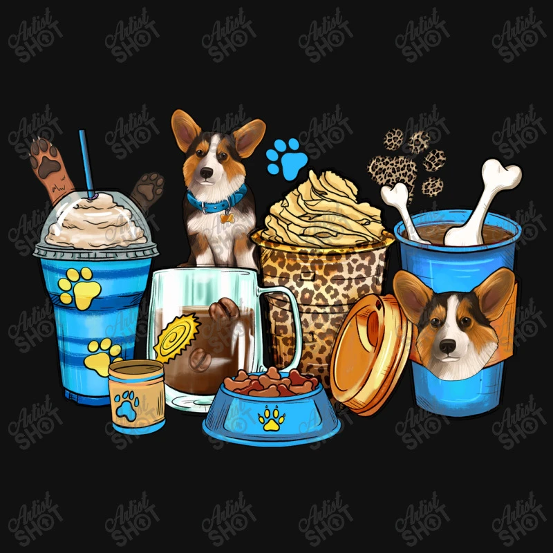 Corgi Coffee Cups Baby Bibs - Image 2