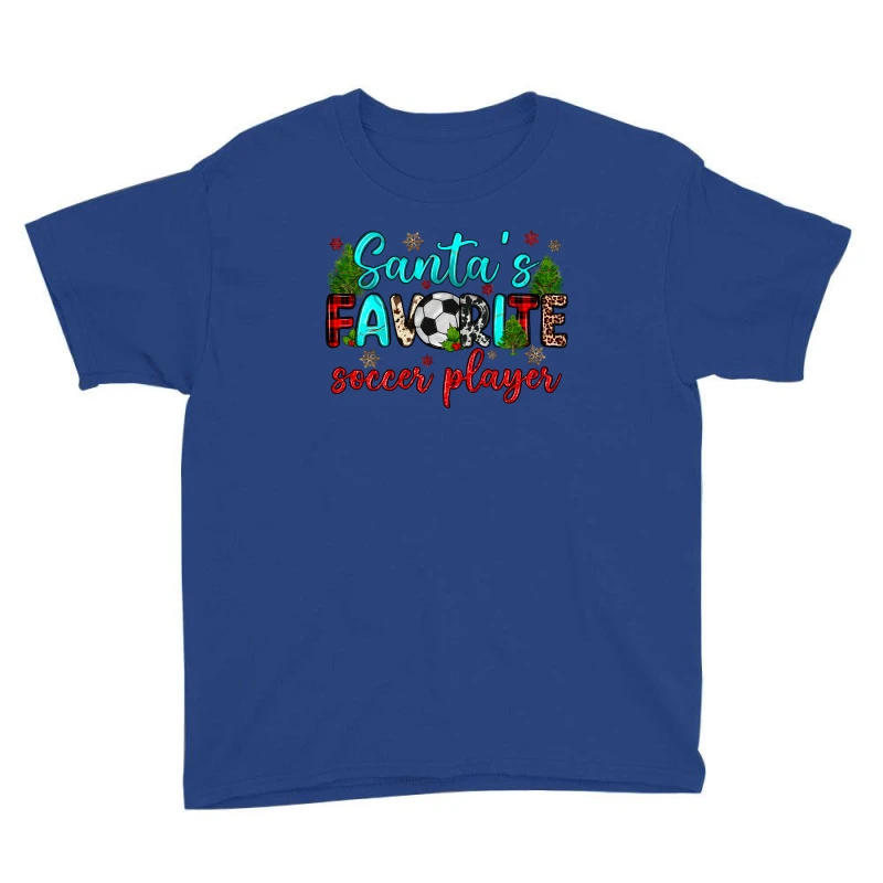 Santa S Favorite Soccer Player Youth Tee - Image 3