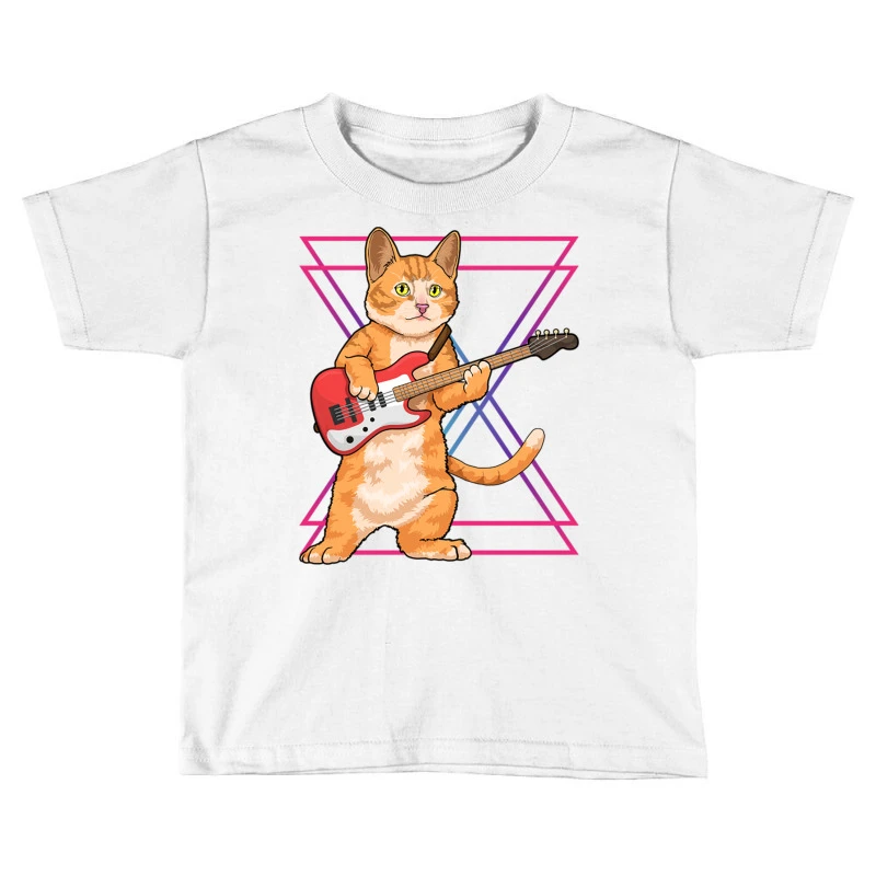 Bass Music Cat Rock Kitty Bass Guitar Player Gifts Toddler T-shirt