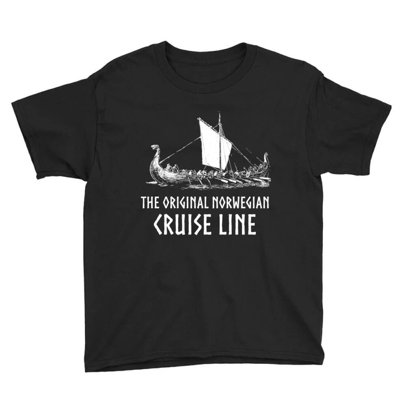 Viking Ship Cruise Line Nordic Mythology Longshi Youth Tee - Image 3