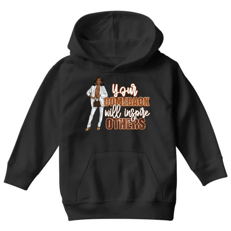 Your Come Back Will Inspire Others Youth Hoodie - Image 3