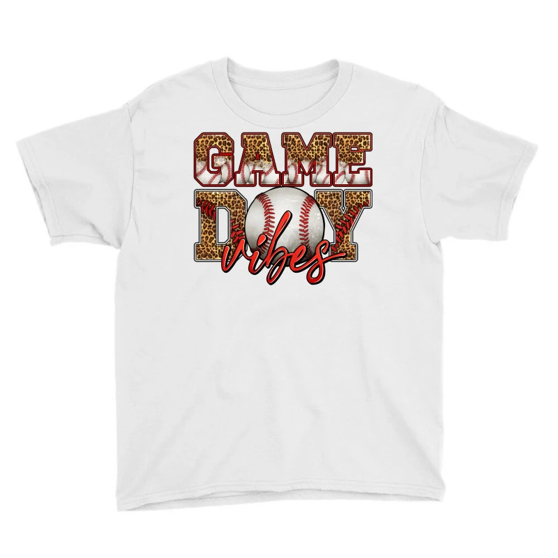 Western Leopard Game Day Vibes Baseball Youth Tee - Image 3