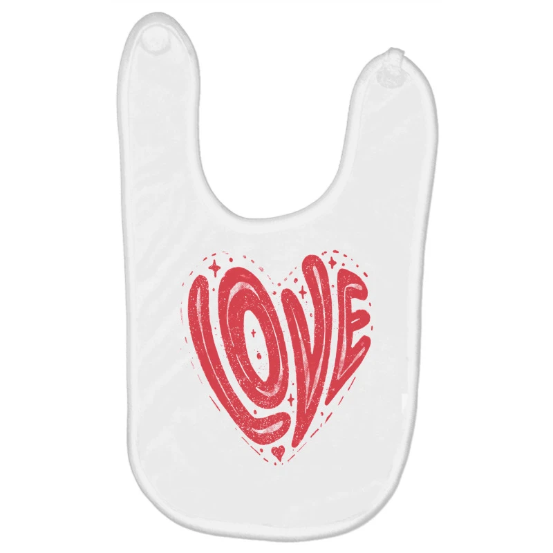 Love In A Heart Shape Baby Bibs