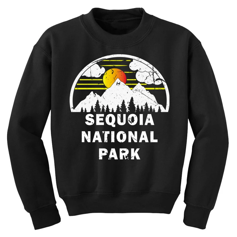 Vintage Mountain Sequoia National Park California Youth Sweatshirt - Image 3