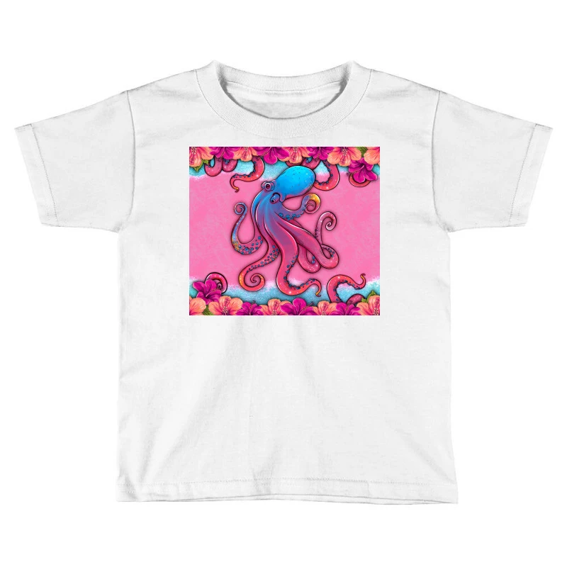 Floral Octopus Toddler T-shirt