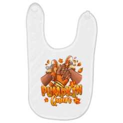 Pumpkin Queen Fall Black Girl Sneakers Baby Bibs
