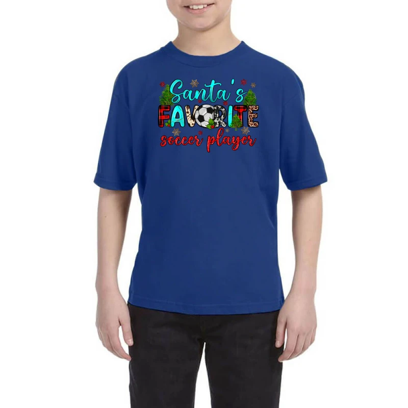 Santa S Favorite Soccer Player Youth Tee
