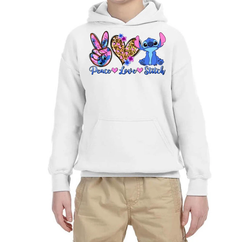 Peace Love Stitch Youth Hoodie