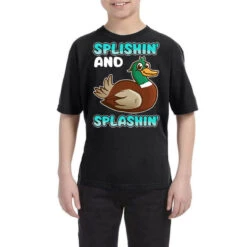 Splishin And Splashin Bath Cute Baby Duck Youth Tee