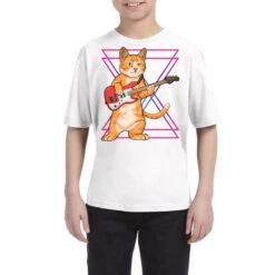 Bass Music Cat Rock Kitty Bass Guitar Player Gifts Youth Tee