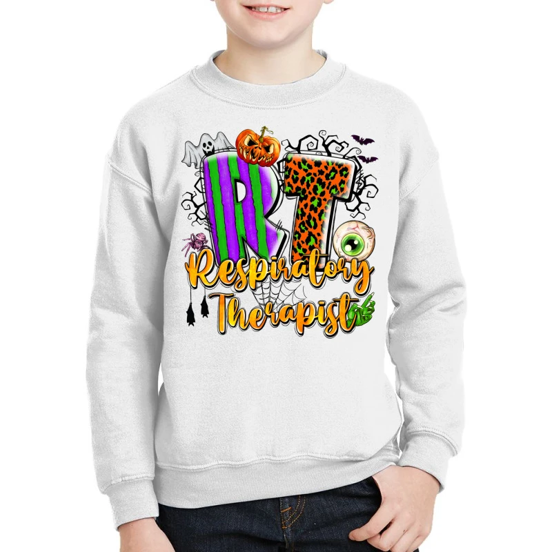 RT Respiratory Therapist Halloween Youth Sweatshirt