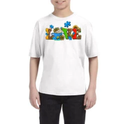 Autism Coffee Cup With Sunflower Youth Tee