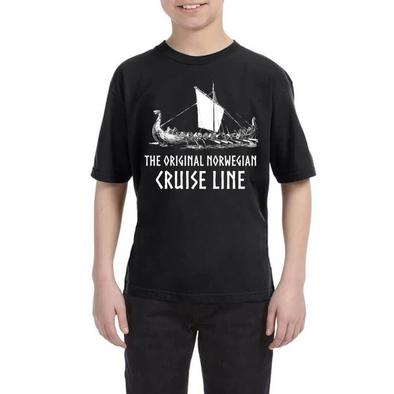 Viking Ship Cruise Line Nordic Mythology Longshi Youth Tee