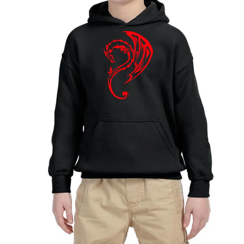Dragon, Dragons, Tattoo, Red Youth Hoodie