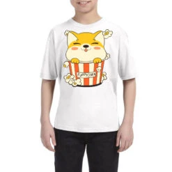 Puppycorn Shiba Movie Popcorn Youth Tee