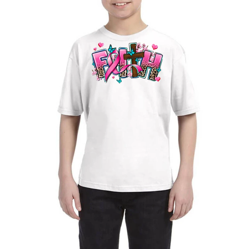 Cancer Faith Cross Youth Tee