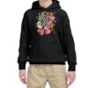 Pink Christmas Lightning Bolt Youth Hoodie