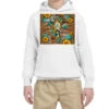 Western Serape Bull Skull Cross Youth Hoodie